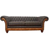 AEA Sofa 3 Sitzer Designer Sofa Couch Polster Braun Couchen Stoff Textil