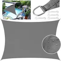 OEM Tissu d'ombrage en polyester, dimensions 4x5 mètres, gris foncé – imperméable, protection UV, avec fermeture éclair