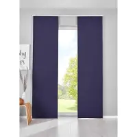 OEM Portes coulissantes - Protection de l'intimité et protection contre la lumière - Lot de 2 - Bleu - 145 x 60 cm