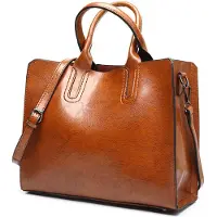 Merkloos Solidchoice - Sac vintage en cuir synthétique pour femmes