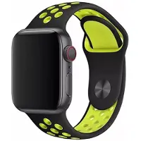 Devia Bracelet Sport NoirJaune 424445mm (44 mm, Nylon, Tissu), Sangles de montre, Jaune