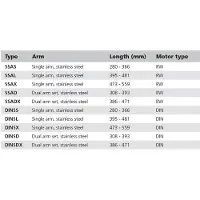 VETUS Rws Motor Inox Bras d'essuie-glace argent 395-481 mm Argent 395-481 mm