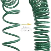 Markenlos Tuyau d'arrosage extensible en spirale, rétractable automatiquement, enroulé. Longueur extensible, multifonctionnel