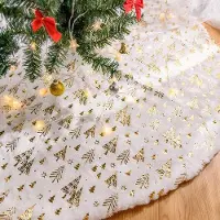 OEM Ensemble tapis de Noël - couleur or - 120 cm