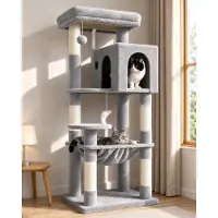 Merkloos Arbre à chat avec hamac, dimensions 45 x 40 cm, pour chats de grande taille et chatons, meuble pour chats