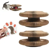 Merkloos Deux abris pour chats, multifonctionnels, avec surface à gratter en carton, pour une utilisation en intérieur