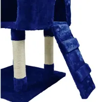 Merkloos Arbre à chat Kratzbaum XXL, 170 cm, avec cachette, à plusieurs niveaux, de couleur bleue, pour chats