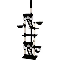 Merkloos Arbre à gratter XXL pour chats, en sisal et en peluche, de 230 à 250 cm de hauteur, avec des balles jouets pour chats