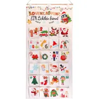 OCreon Calendrier de l'Avent 2026, calendrier mural en tissu - Calendrier de l'Avent à remplir - Réutilisable avec 24 pochettes en tissu