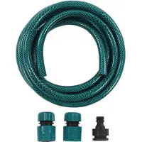 Merkloos Tuyau d'arrosage flexible, résistant à la chaleur, de 3 mètres, avec raccord rapide, pour l'arrosage du jardin