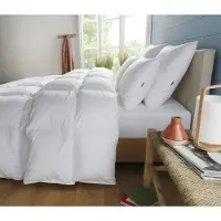 Merkloos Couverture de lit en coton percale, 220 x 240 cm, anti-acariens, pour lit double