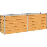Syfax Bordure de jardin surélevée, modèle Nature, 160 x 40 x 55 cm, en acier laminé à froid