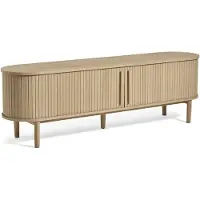 Selsey Meta - Meuble TV bas, 2 portes, chêne blanchi, 180 cm