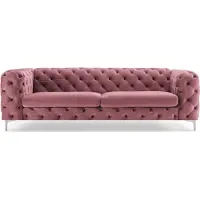 AEA Dreisitzer Rosa Chesterfield Sofa Textil Stoff Wohnzimmer Modern Kreative Möbel