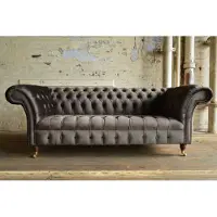 AEA Chesterfield 3 Sitzer XXL Polster Sitz Couch Sofa Garnitur Big Couchen 2016-38-