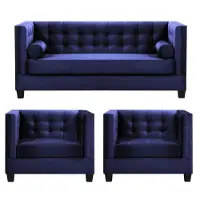 AEA Schlafsofa Sessel Kreative Möbel Textil Stoff Blau Gruppe Wohnzimmer Modern Sofa