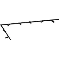 LEDVION systeme rail LED 3m monophase Noir 7 spots blanc chaud