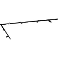 LEDVION systeme rail LED 3m monophase Noir 6 spots sans ampoule GU10