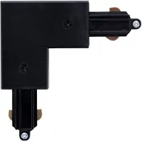 LEDVION Connecteur de rails , modèle L, pour une phase, couleur noire, sans ampoule GU10