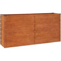vidaXL Lit surélevé Rouillé 160x40x77 cm acier corten