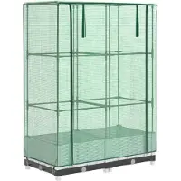 vidaXL Lit surélevé avec serre aspect rotin 80x40x123 cm