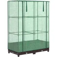 vidaXL Lit surélevé avec serre aspect rotin 80x40x123 cm