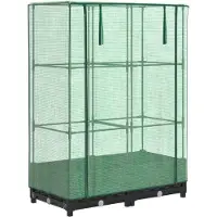 vidaXL Lit surélevé avec serre aspect rotin 80x40x123 cm