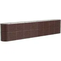 vidaXL -Pflanzer 332x40x68 cm Pulver -Stahlbraun