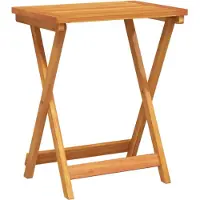 vidaXL Table de jardin pliante 50x36x60 cm bois massif acacia