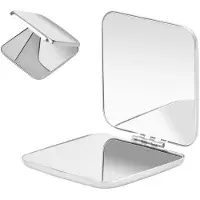 OEM Miroir de maquillage portable, de forme cylindrique et argenté. Compact et léger, idéal pour les déplacements