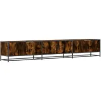 vidaXL Armoire TV chêne fumé 240x35x41 cm Bois composite