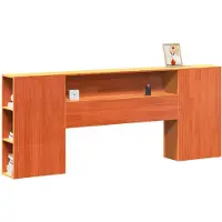 vidaXL Tête de lit avec espace de rangement brun cireux 200 cm pin massif