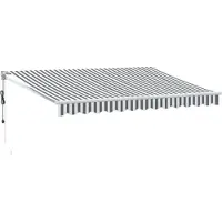 vidaXL Marquise rétractable Anthracite & Blanc 3,5x2,5 m Tissu & Aluminium