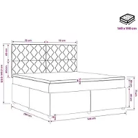 vidaXL Lit boxspring avec matelas noir 140 x 190 cm velours
