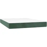 vidaXL Matelas à poches, vert foncé, 140X210X20 cm, velours Lumarko !