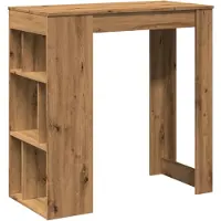 vidaXL Table de bar avec étagère Chêne Artisan 102x50x103,5 cm Bois composite