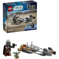 LEGO Der Mandalorianer und Grogu auf ihrem Speeder Bike (75436, Star Wars)