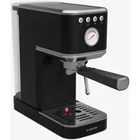 Klarstein SteelPresso Slim machine à expresso – 20 bars, 1350 W, buse vapeur, réservoir 1,2 L, acier inoxydable, compacte, facile à utiliser & nettoyer, manomètre, pour petites cuisines, noir