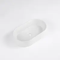 Qeramiq Dely Vasque à poser - 52x30x11.5cm - ovale - céramique - blanc mat 8228_MW