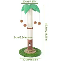 StarTech.com Arbre à chat - Colonne à griffer pour chats - Modèle B - Bois - 2 niveaux - Corde en sisal - Cachette en forme de cabane - Balles suspendues