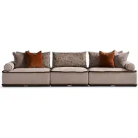 AEA Viersitzer Sofa 4 Sitzer Couch Stoffsofa Polstersofa Moderne Grau