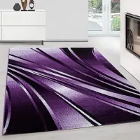 Merkloos Tapis à poils courts avec motif abstrait inspiré du golf, dimensions 120 x 170 cm