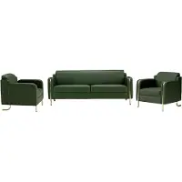AEA 3tlg Sofa Set Wohnzimmer Luxus Leder Sofas Polster Sessel Garnitur Design