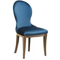 AEA Blau Stuhl Designerstuhl Esszimmerstuhl Relaxstuhl Holzstuhl Lehnstuhl