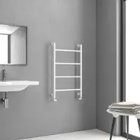 KARAG Radiateur sèche-serviette vertical DESIGN 6 9,3x56x90 cm en laiton blanc mat