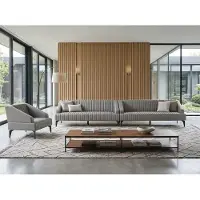 AEA Ziernähte 3-Sitzer-Sofa Sessel grau elegant funktional ergonomisch