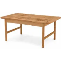 AEA Gartentisch Modern Naturholz Beige Braun Rechteckig Robust Terrasse