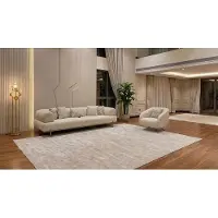 AEA Wohnzimmer Set Sofa Sessel Beige Polstermöbel Luxus Design
