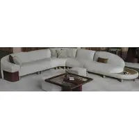 AEA Modernes Graues Wohnzimmer Sofa Polstercouch L-Form Edle Couch