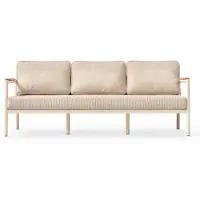 AEA Modernes 3-Sitzer Sofa Beige Creme Polstersofa Wohnzimmer Design